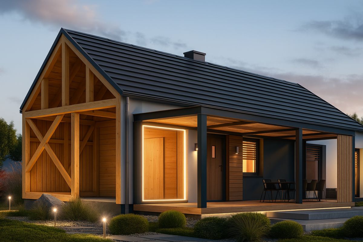 dom w technologii szkieletowej